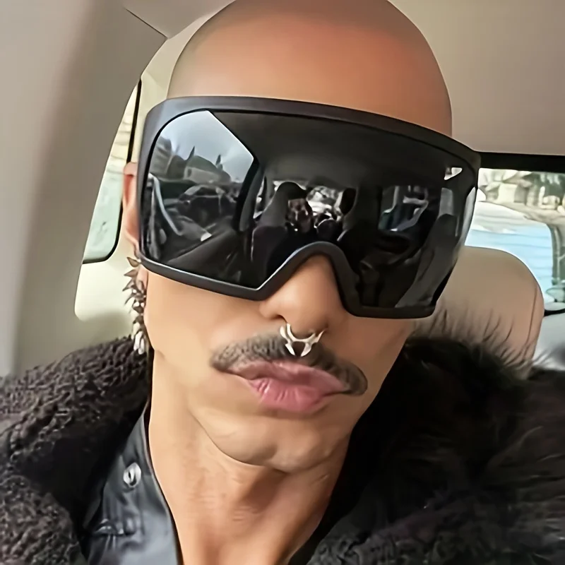 Men'S Fashion Xxl - Oversized Sunglasses Men Wrap Anti Wind