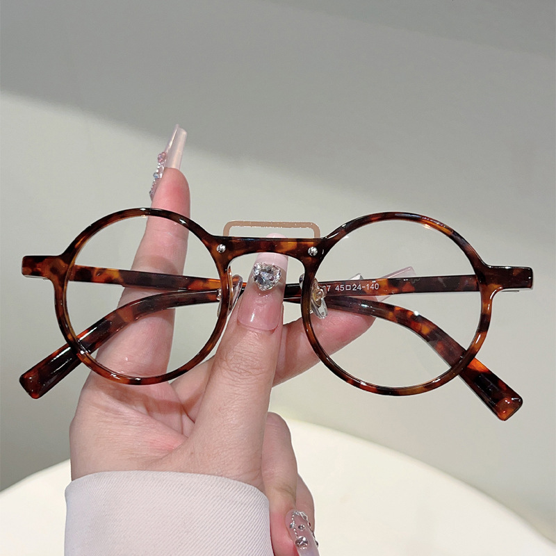Men'S Fashion Non Prescription Glasses - Simple Retro Round Anti-blue Light Glasses