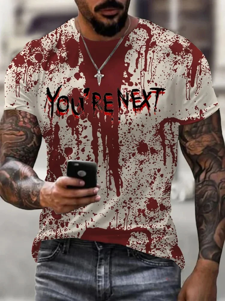 Men'S Fashion Oversized T Shirt - Men's zombie T-shirt, Halloween costume, 3D