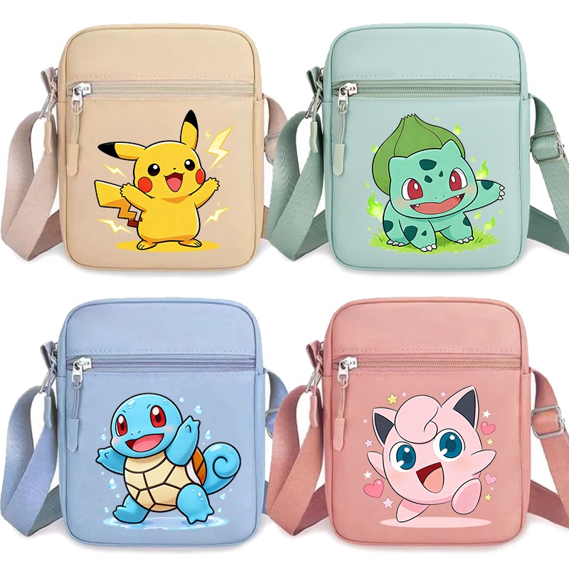 Men'S Fashion Bag - Pokemons Nylon Phone Storage Pouch Pikachu
