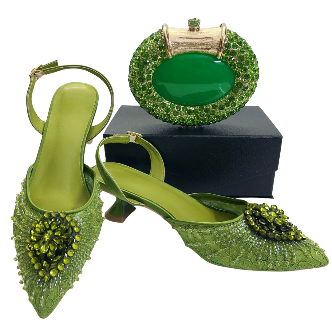 Men'S Fashion Bag - Italian Designer Evening Shoes With Clutch