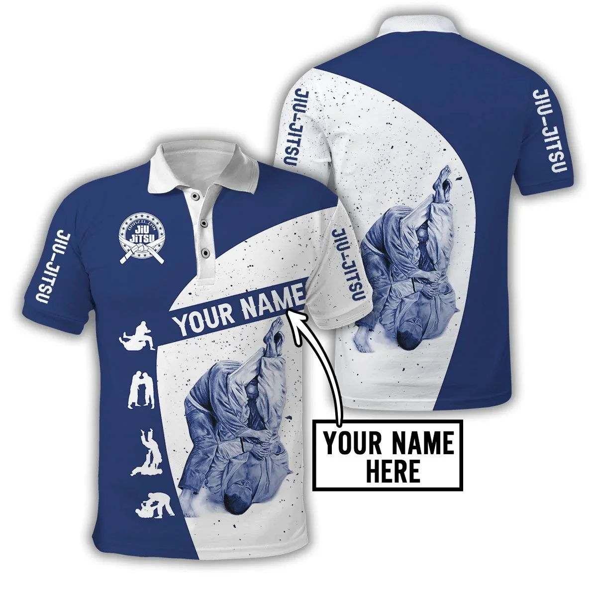 Customized Name Jiu Jitsu 3D A – Men'S Fashion Names recenzja i cena