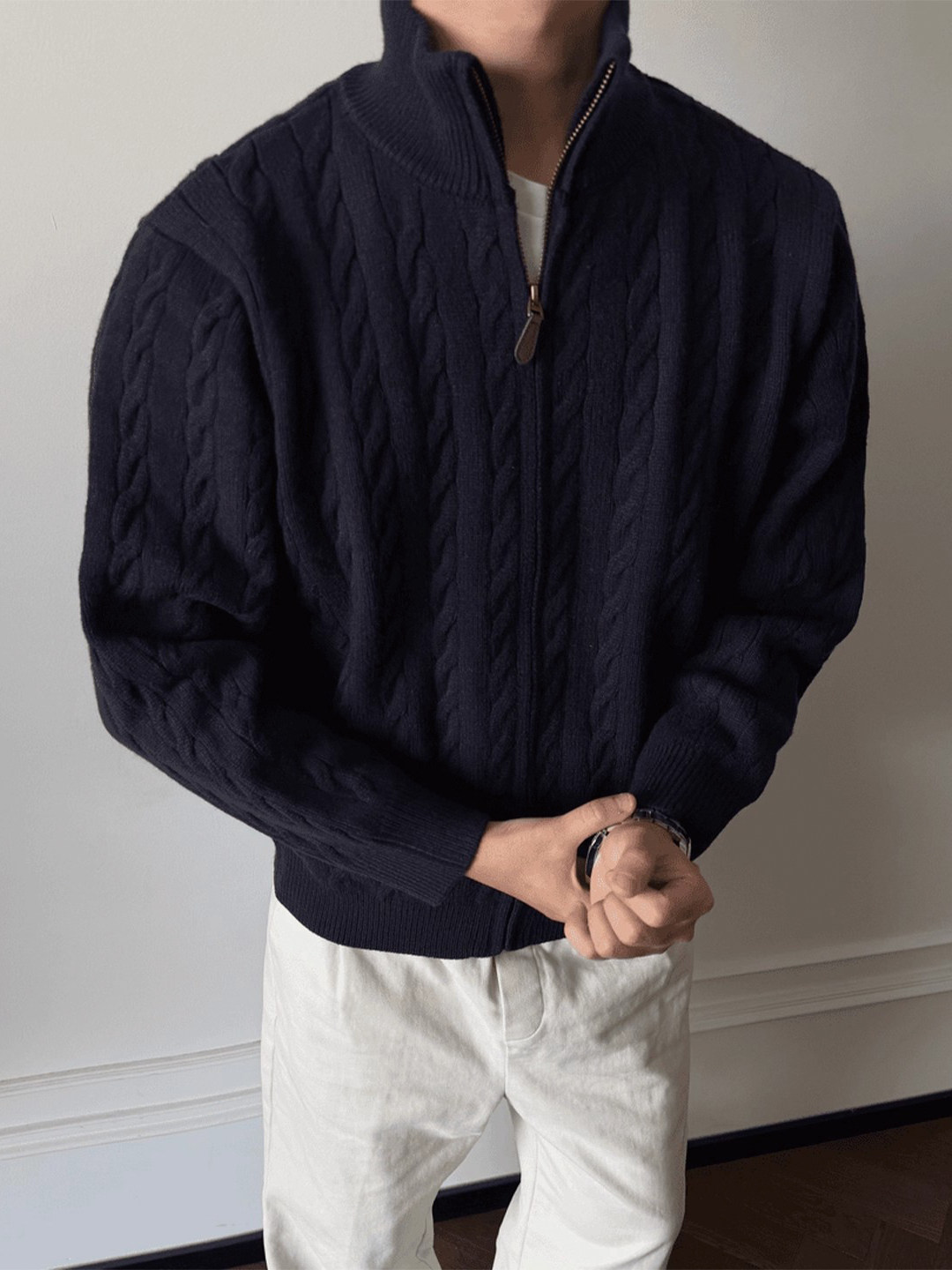 Fur Collar Pullovers Anime Men – Mens Fashion Style Images recenzja i cena
