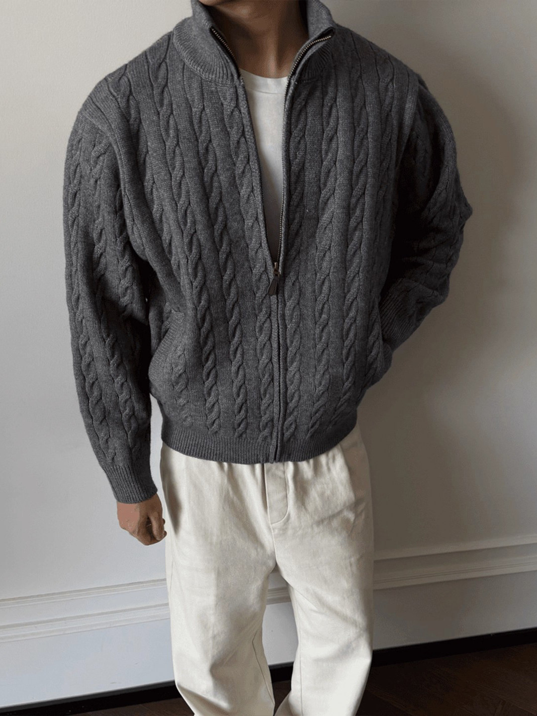 Fur Collar Pullovers Anime Men – Mens Fashion Style Images recenzja i cena