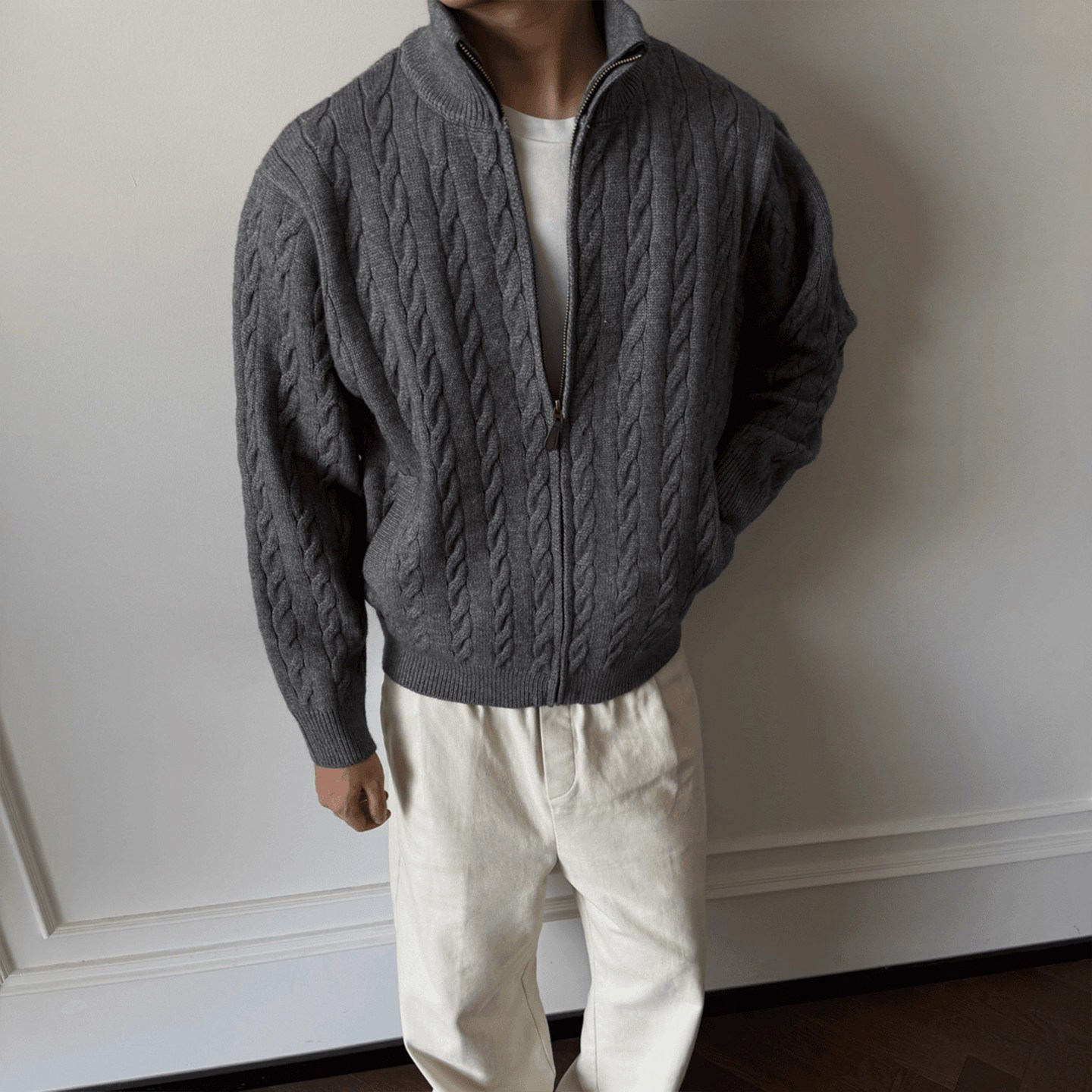 Fur Collar Pullovers Anime Men – Mens Fashion Style Images recenzja i cena