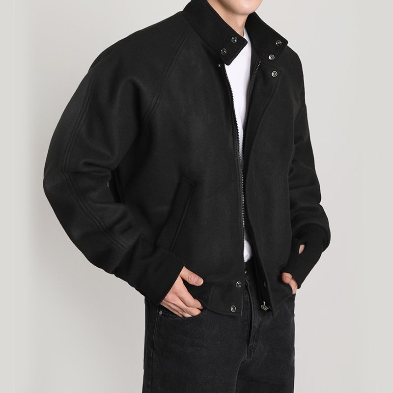 Wool Blend Jacket Man High Qua – Mens Fashion Style Images recenzja i cena