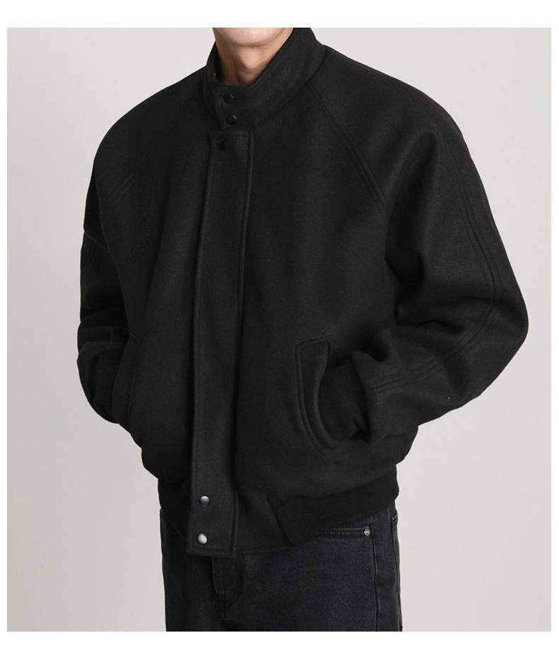 Wool Blend Jacket Man High Qua – Mens Fashion Style Images recenzja i cena