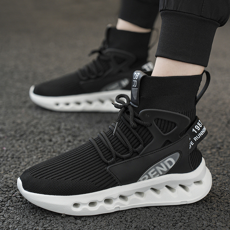 Trendy Men High Top Sock Shoes – Men'S Fashion Running Shoes recenzja i cena