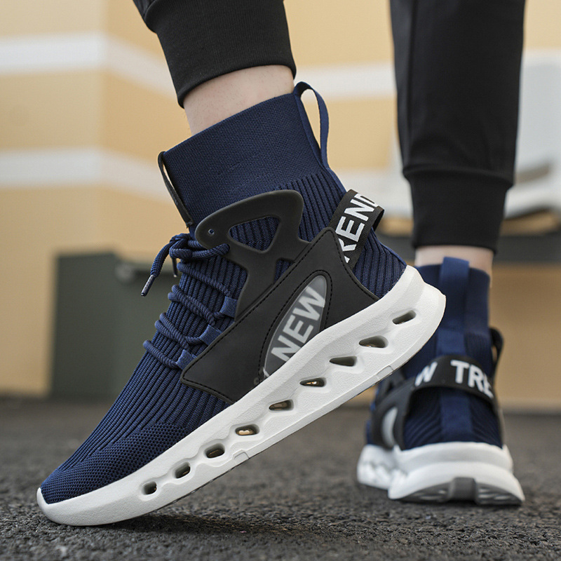 Trendy Men High Top Sock Shoes – Men'S Fashion Running Shoes recenzja i cena