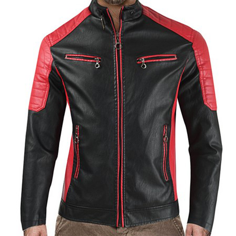 Men Motorcycle Leather Jacket  – Mens Fashion Bomber Jacket recenzja i cena