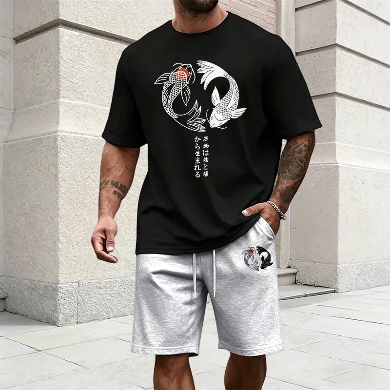 Japanese Yinyang Pattern Men's – Men'S Fashion Usa recenzja i cena