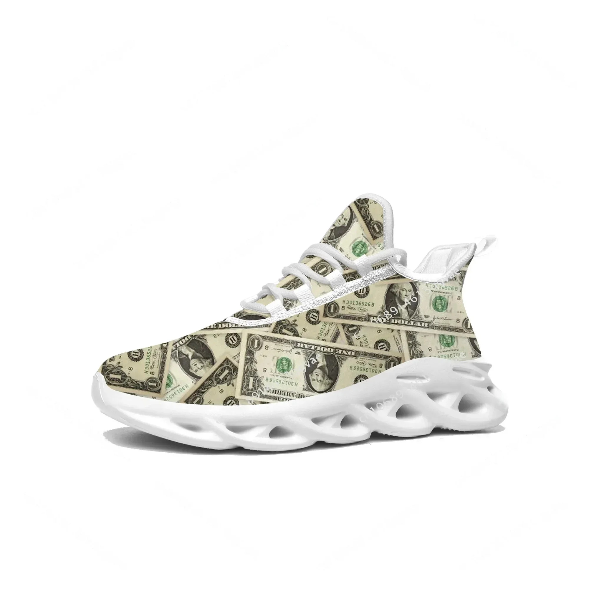 Dollar Printed Flats Sneakers  – Men'S Fashion Running Shoes recenzja i cena