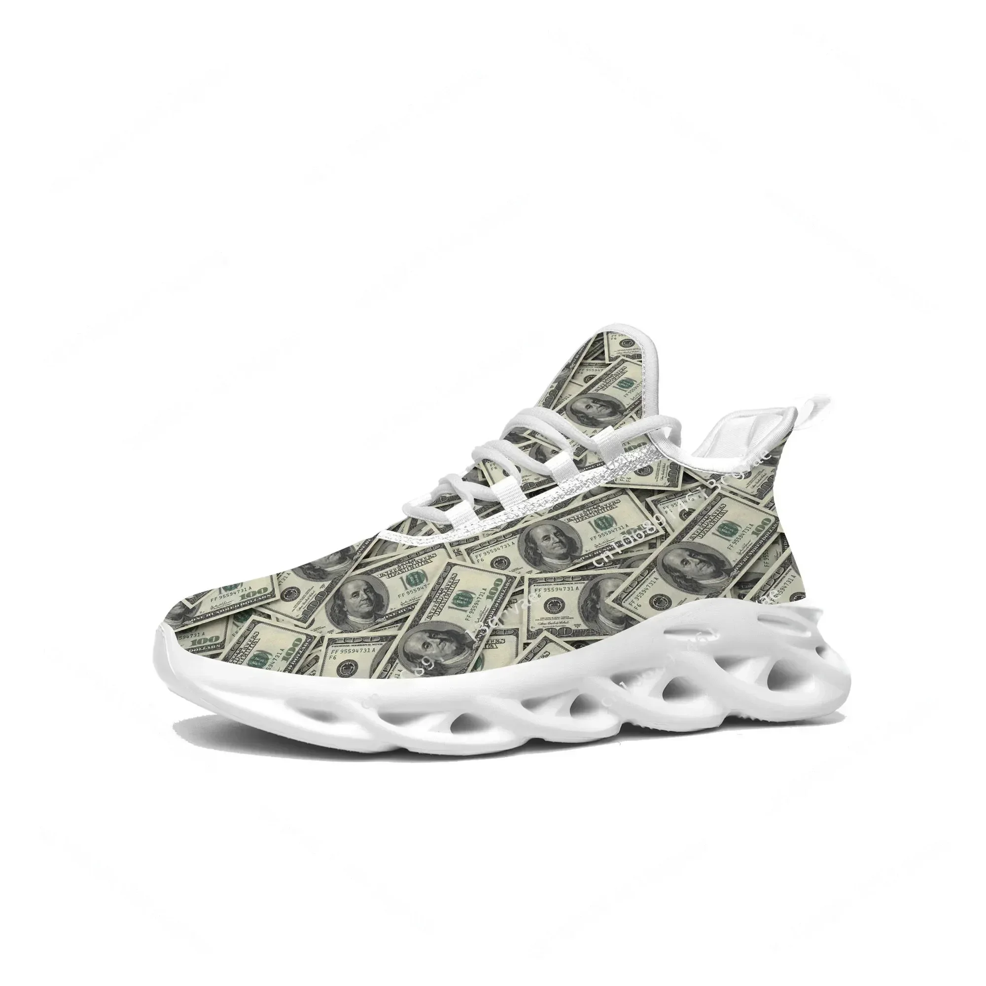 Dollar Printed Flats Sneakers  – Men'S Fashion Running Shoes recenzja i cena