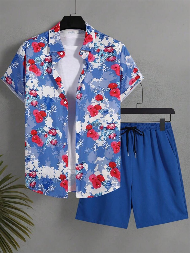 Men's Short-sleeved Shirt Set  – Men'S Fashion Usa recenzja i cena