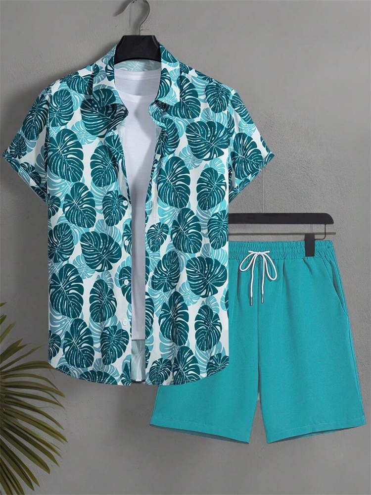 Men's Short-sleeved Shirt Set  – Men'S Fashion Usa recenzja i cena