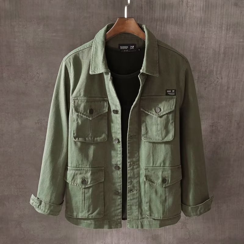 Spring and Autumn New Men's Fa – Mens Fashion Denim Jacket recenzja i cena
