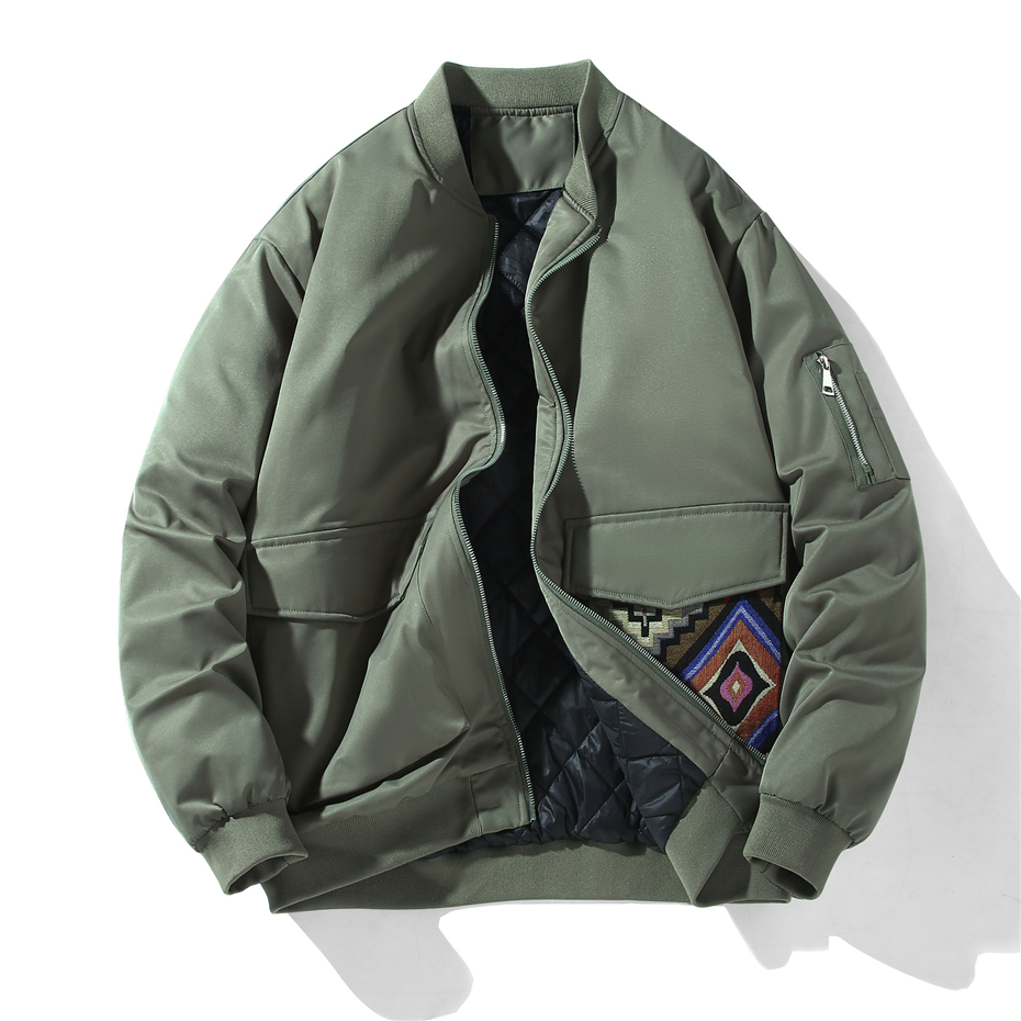 Thick Baseball Jacket Men Wint – Mens Fashion Bomber Jacket recenzja i cena