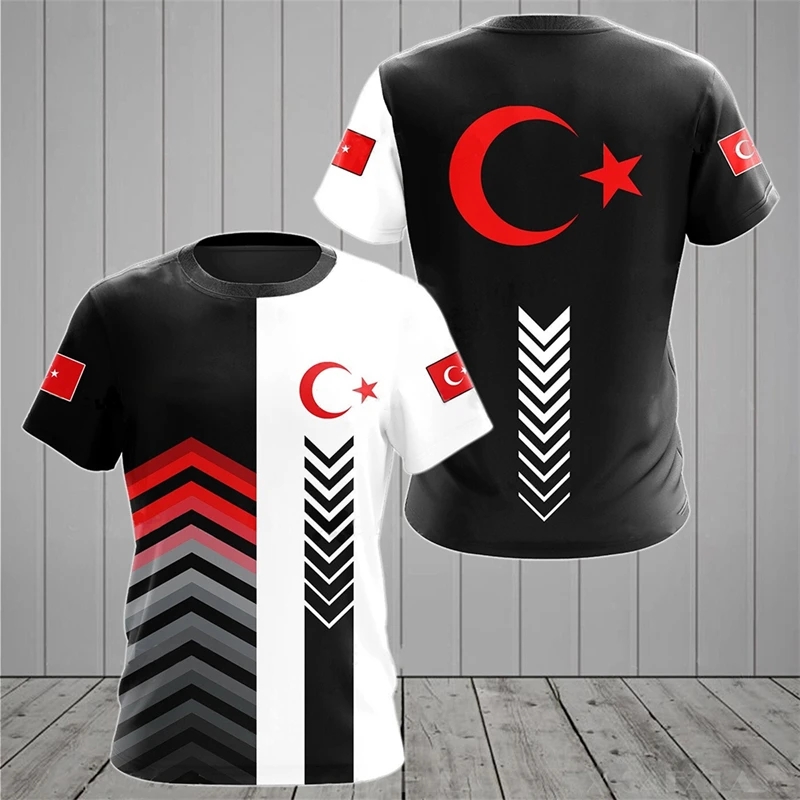 Turkish Flag Camouflage 3d Pri – Men'S Fashion Oversized T Shirt recenzja i cena