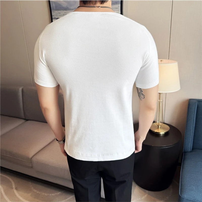 Men's Slim Fit Henley T-Shirt  – Muscle Tee Workout recenzja i cena
