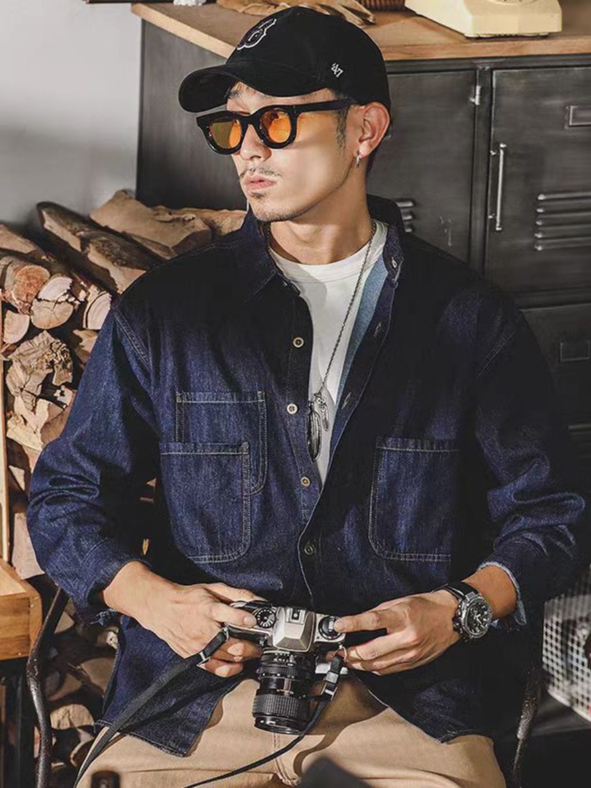 Mens American Retro Denim Jack – Mens Fashion Denim Jacket recenzja i cena