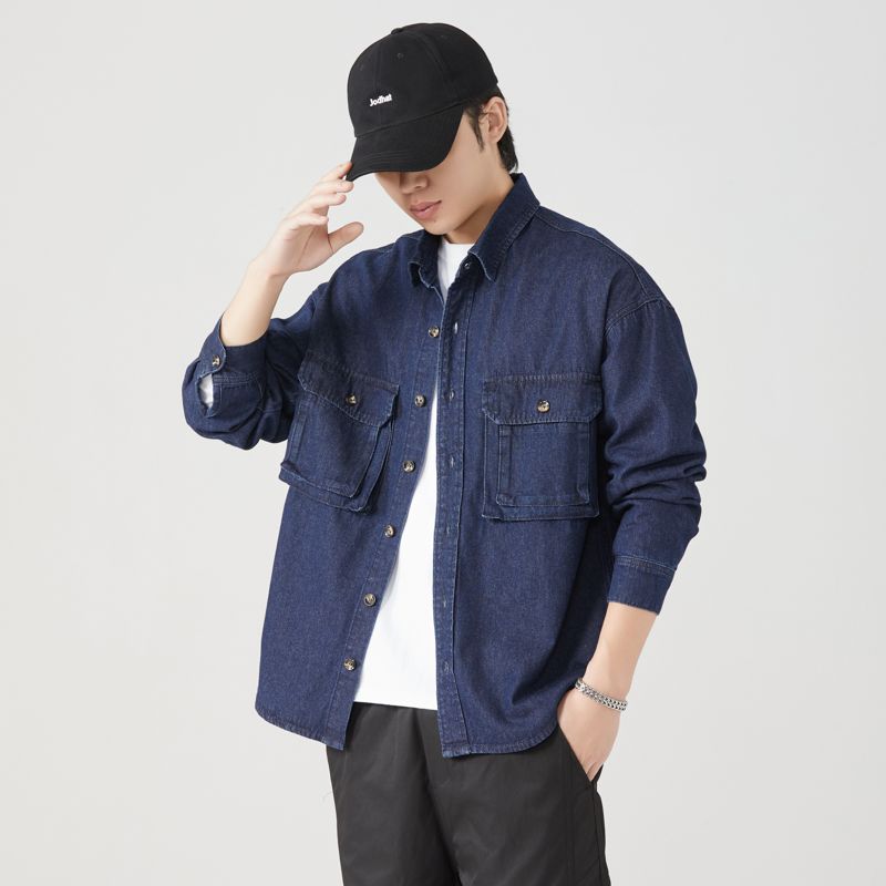 Pure Cotton Tooling Shirts Men – Mens Fashion Denim Jacket recenzja i cena