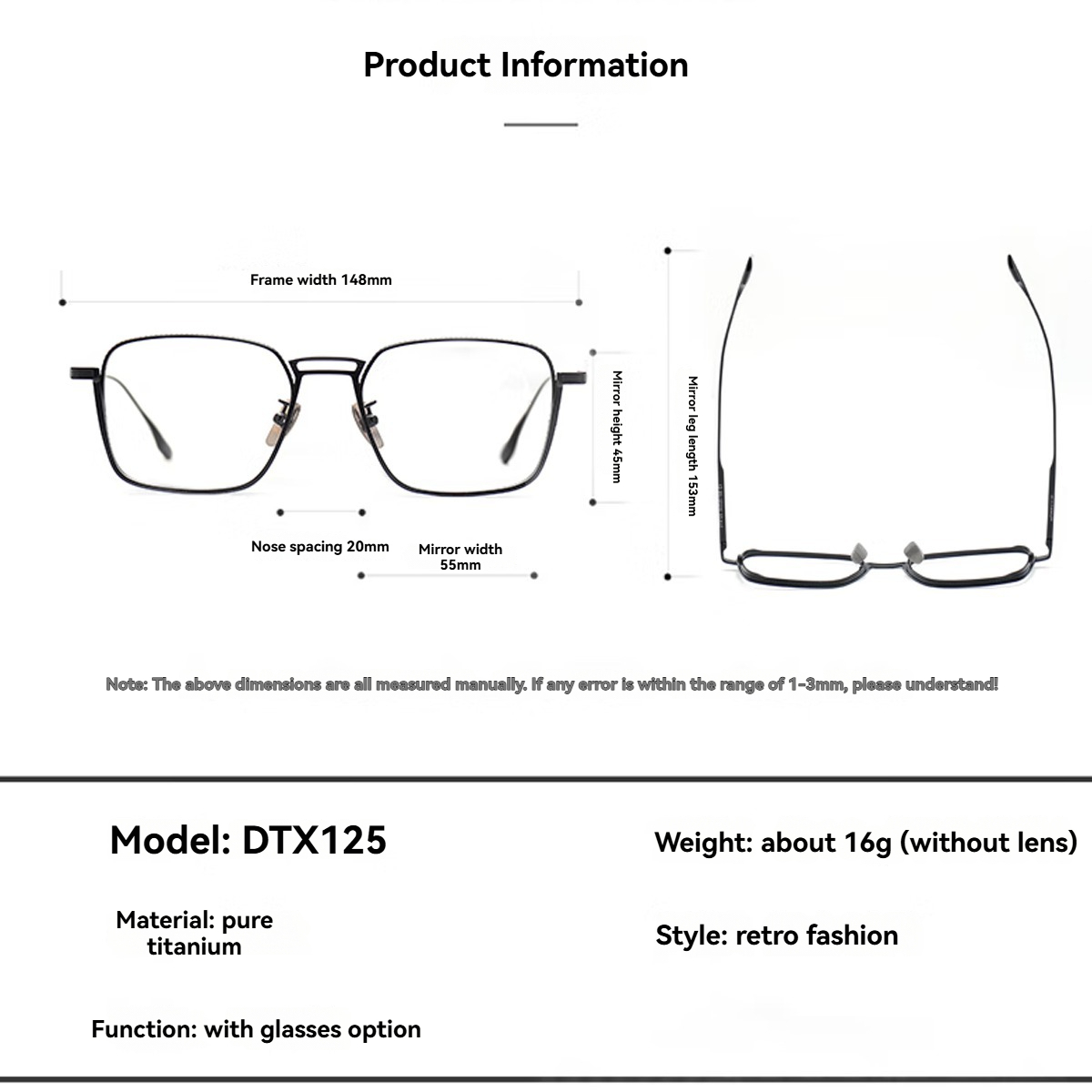 FYTOOMetal Frame Plain Eyeglas – Men'S Fashion Non Prescription Glasses recenzja i cena