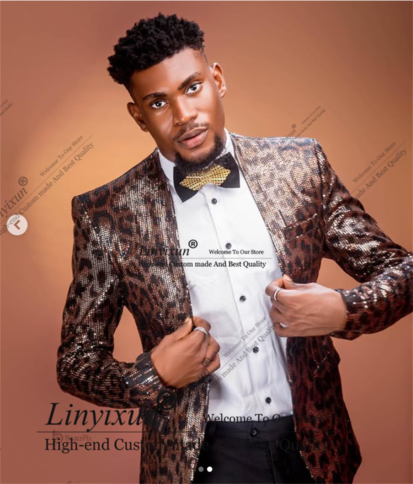 Fashion Sequin Men Suits Glitt – Mens Fashion Trajes recenzja i cena