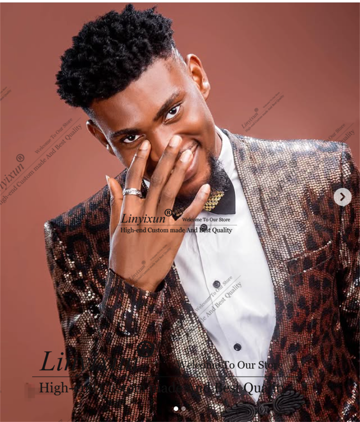 Fashion Sequin Men Suits Glitt – Mens Fashion Trajes recenzja i cena