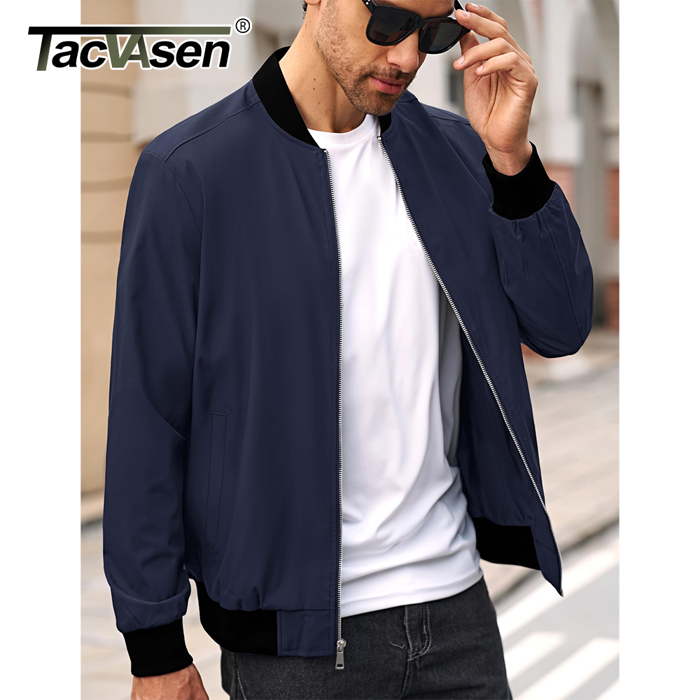 TACVASEN Men's Varsity Jacket  – Mens Fashion Bomber Jacket recenzja i cena