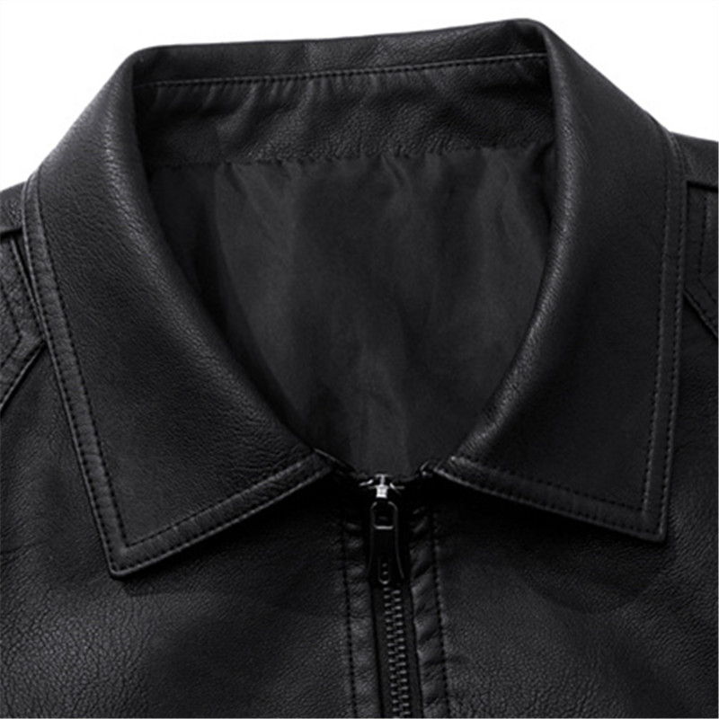 Men's Autumn Winter Coats Pu L – Mens Fashion Bomber Jacket recenzja i cena