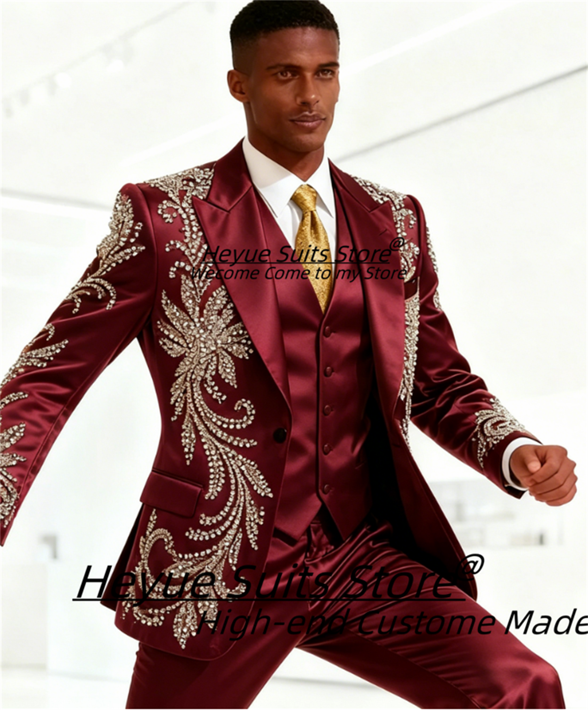 High End Customized Men Suit L – Mens Fashion Trajes recenzja i cena