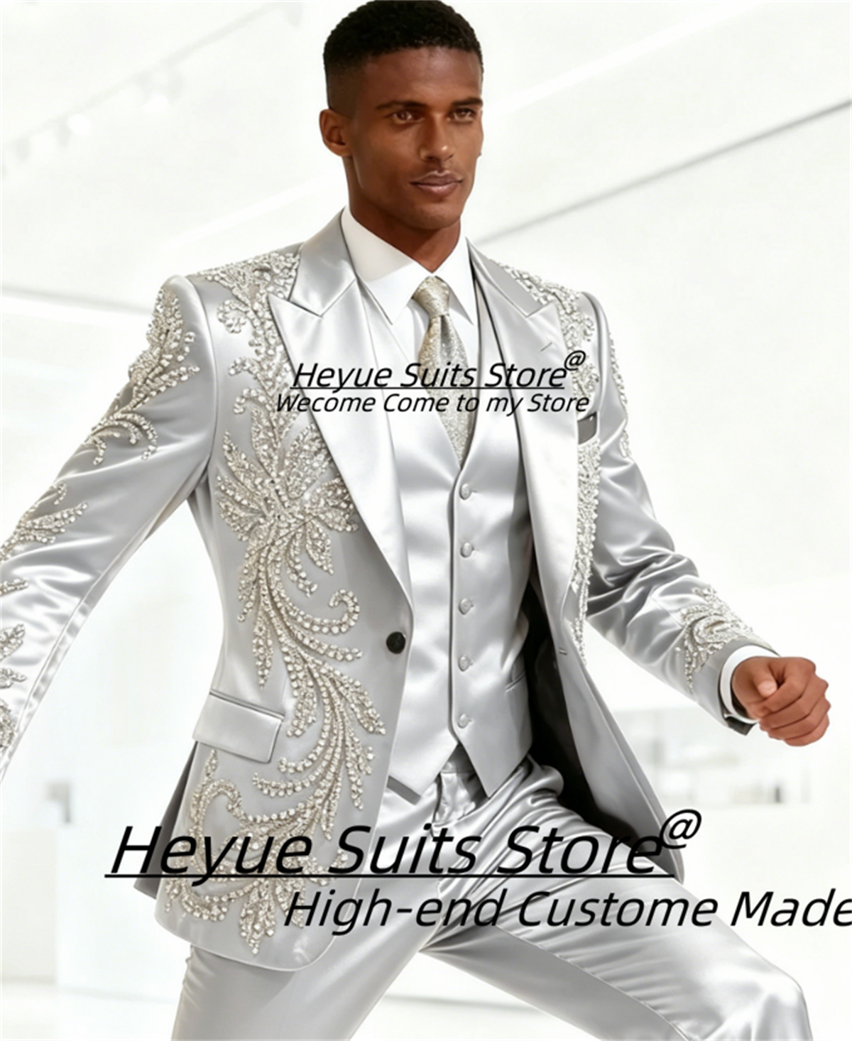 High End Customized Men Suit L – Mens Fashion Trajes recenzja i cena