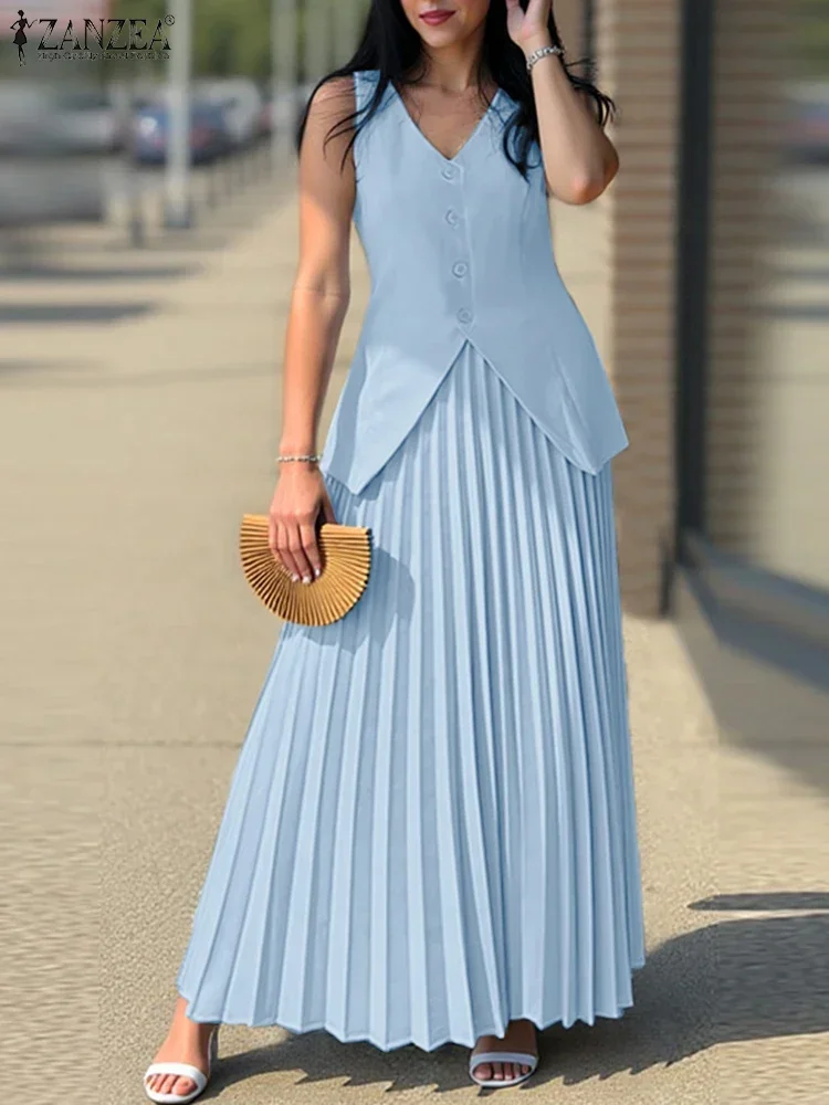 ZANZEA Summer 2PCS Dress Sets  – Men'S Fashion Line recenzja i cena