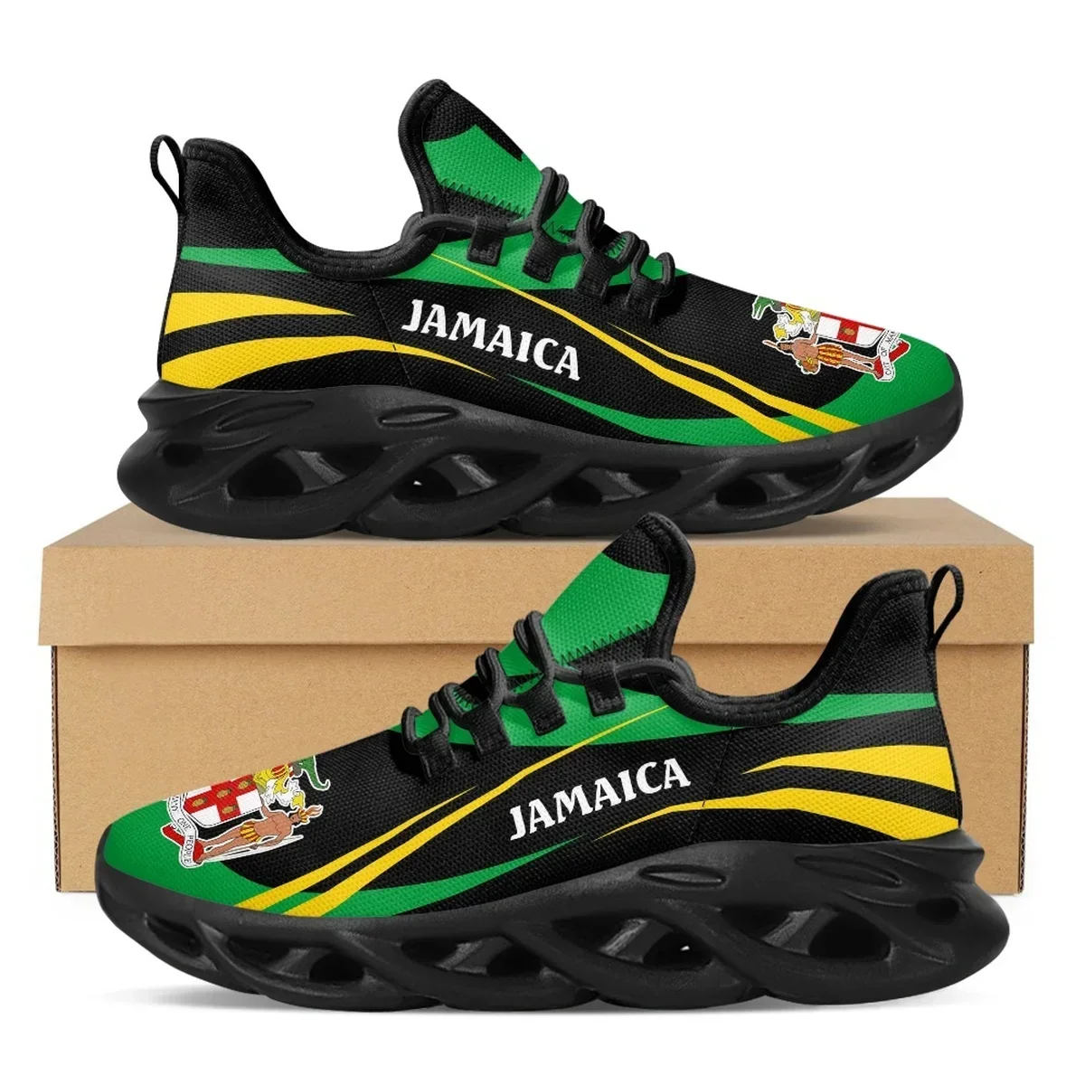 Jamaica Flag Print Sneakers Wo – Men'S Fashion Running Shoes recenzja i cena