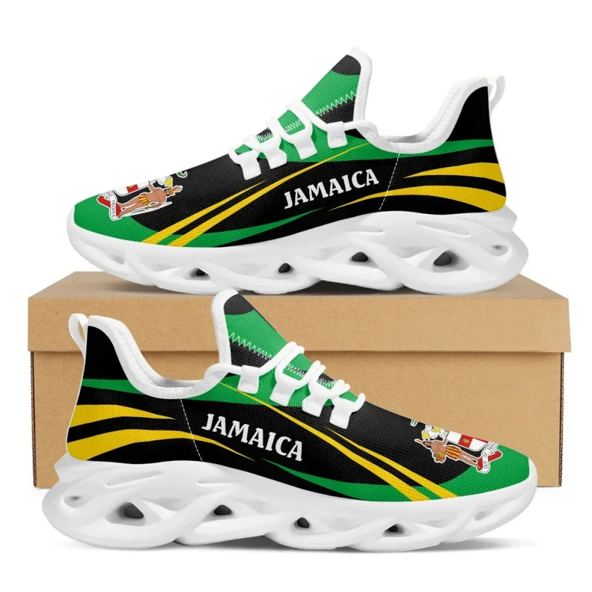 Jamaica Flag Print Sneakers Wo – Men'S Fashion Running Shoes recenzja i cena