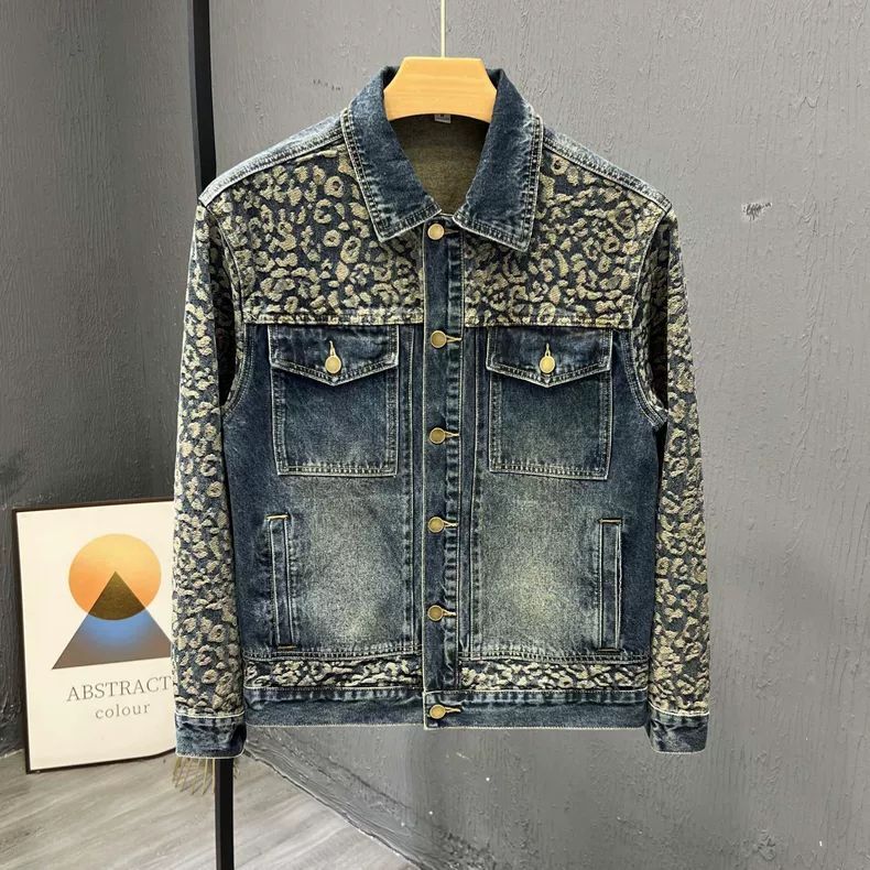 New Men's Trendy Cool Denim Ja – Mens Fashion Denim Jacket recenzja i cena