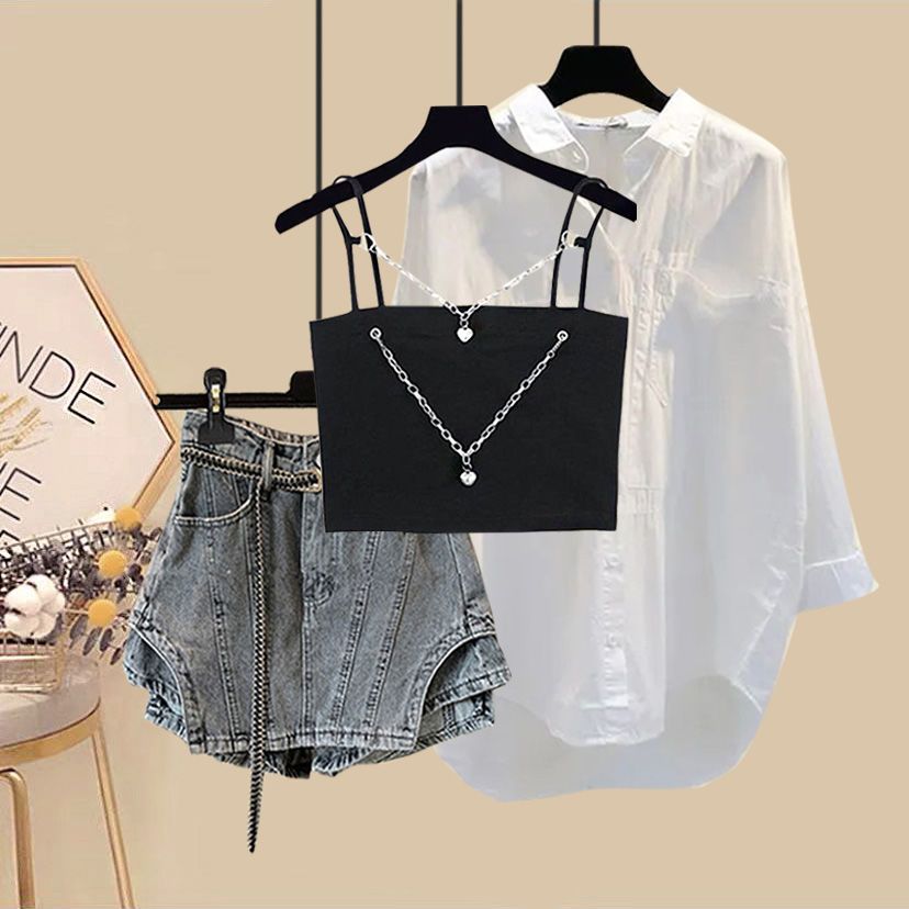 Summer Set Women's 2024 New Ko – Jeans Shirt Fashion For Men recenzja i cena