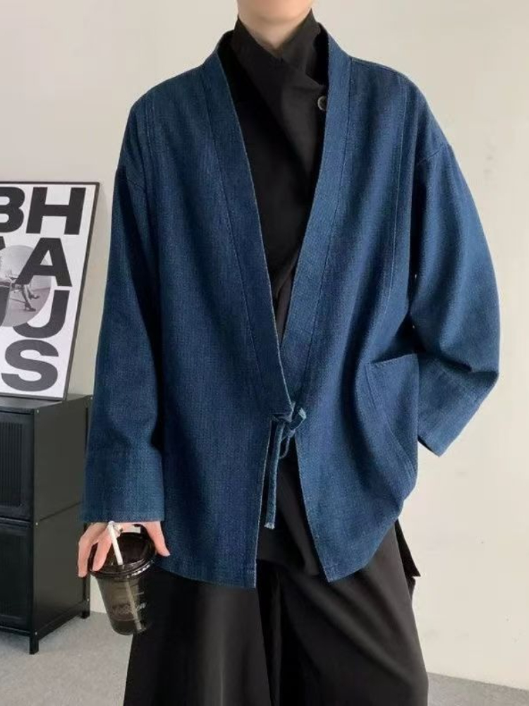 Vintage Japanese Style Denim C – Mens Fashion Denim Jacket recenzja i cena