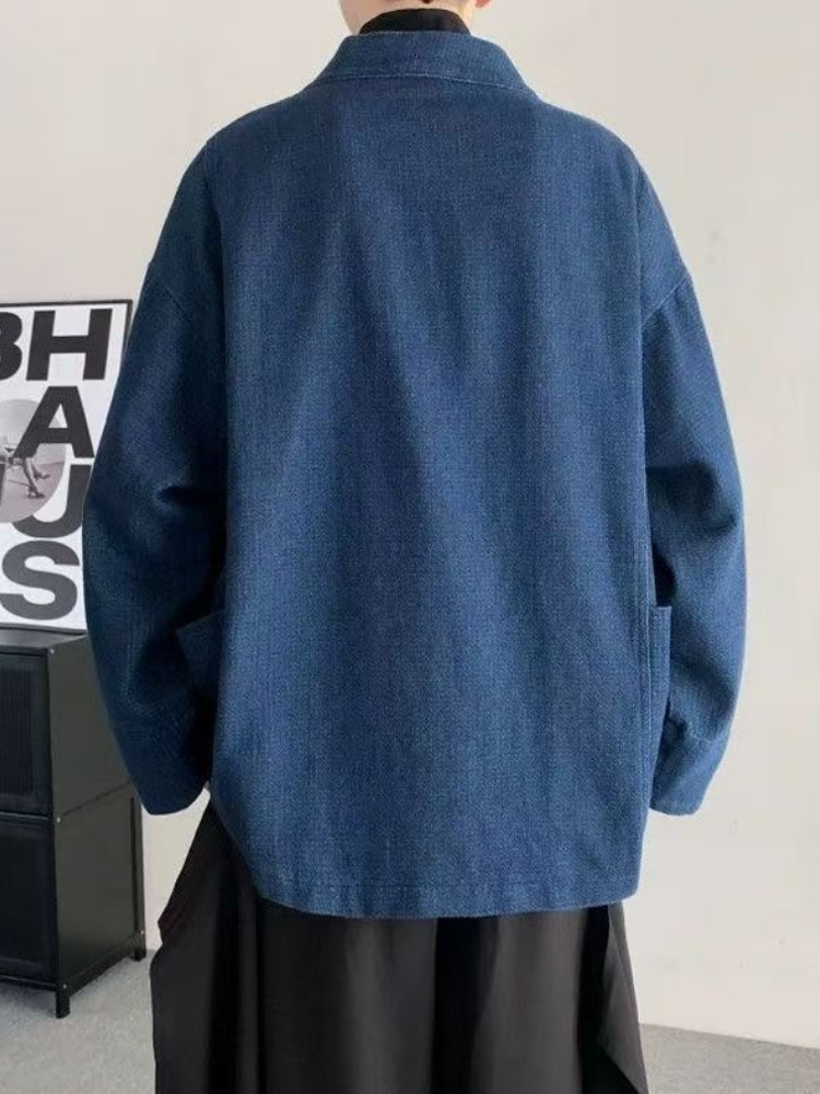 Vintage Japanese Style Denim C – Mens Fashion Denim Jacket recenzja i cena