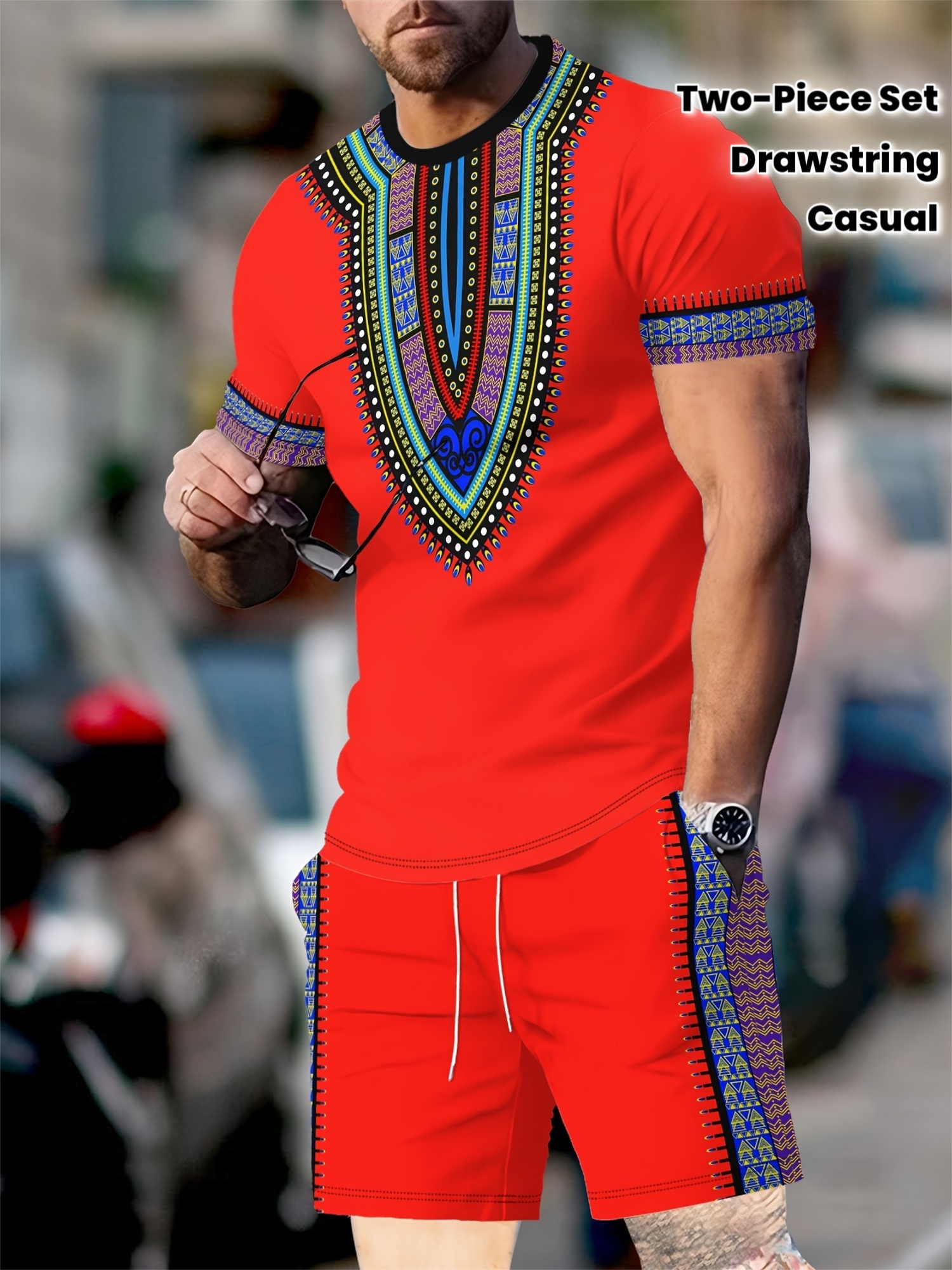 New Men's Suits African Dashik – Men'S Fashion Oversized T Shirt recenzja i cena