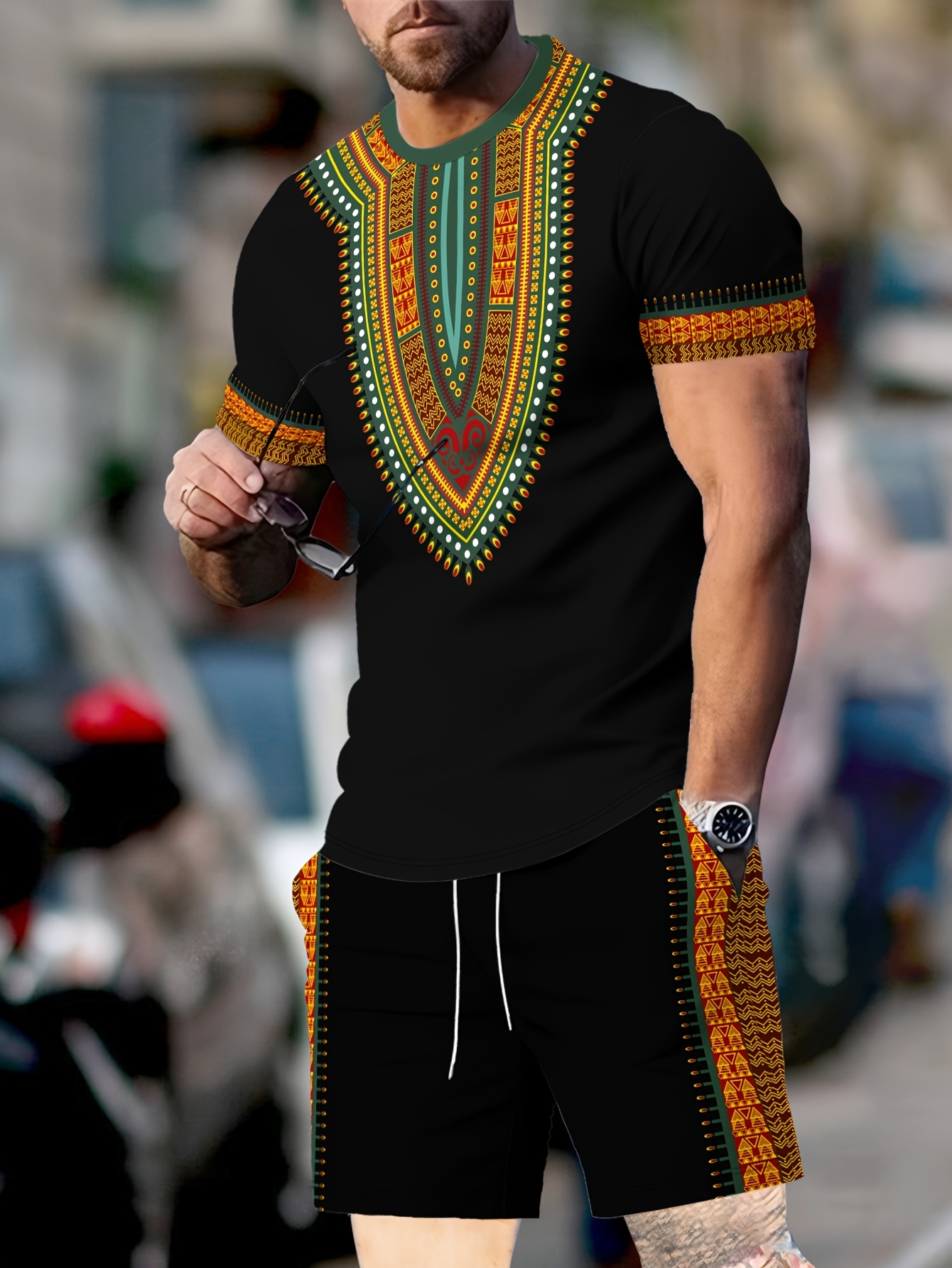 New Men's Suits African Dashik – Men'S Fashion Oversized T Shirt recenzja i cena