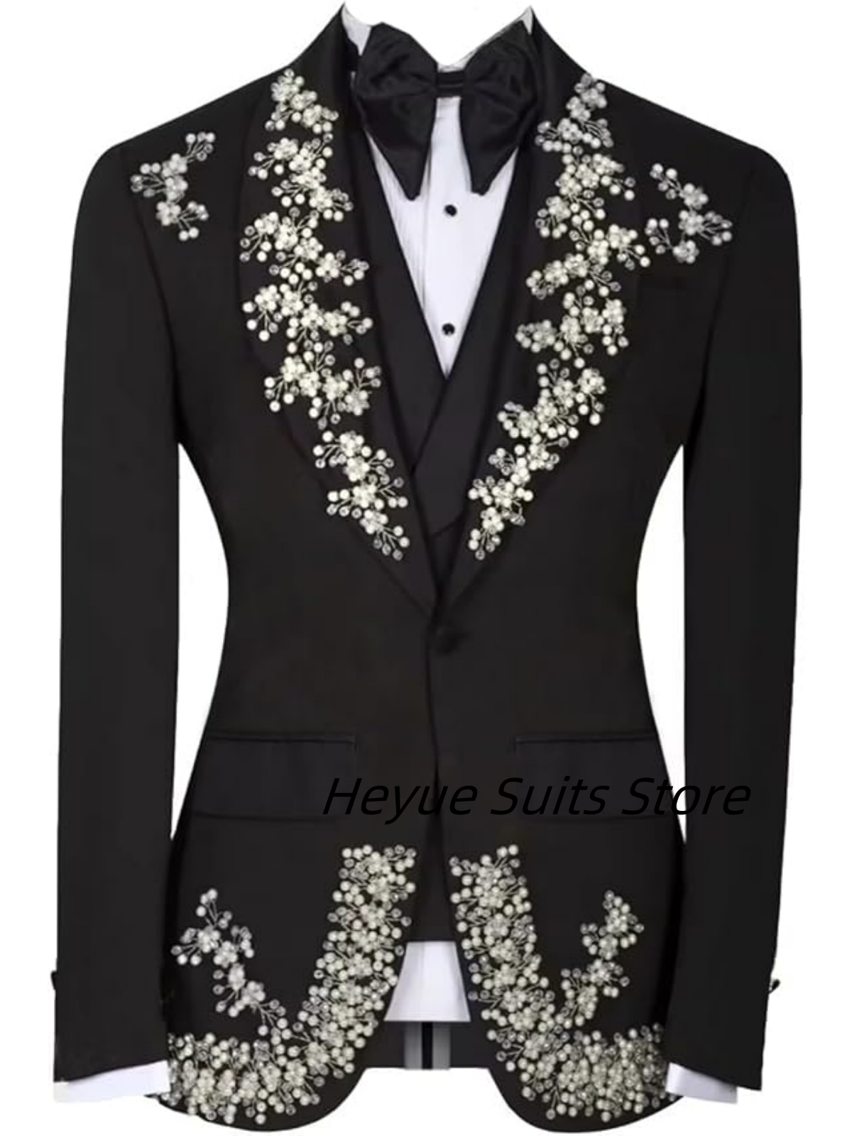Fashion Slim Fit Beaded Diamon – Mens Fashion Trajes recenzja i cena
