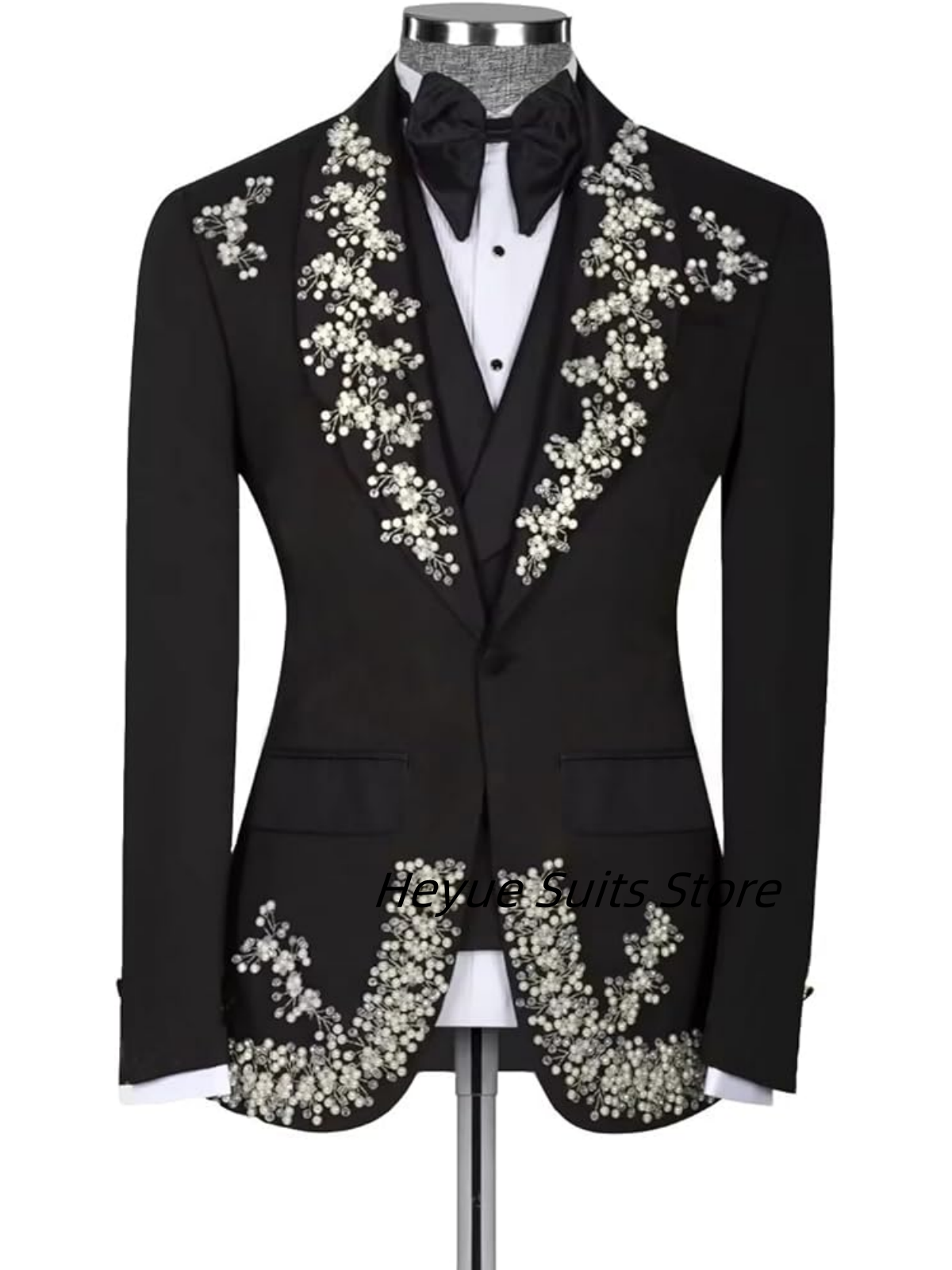 Fashion Slim Fit Beaded Diamon – Mens Fashion Trajes recenzja i cena