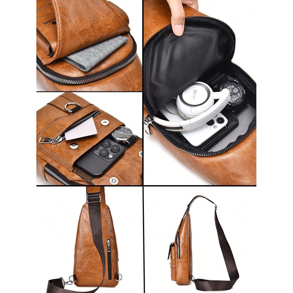 Fashionable Minimalist Solid C – Men'S Fashion Bag recenzja i cena