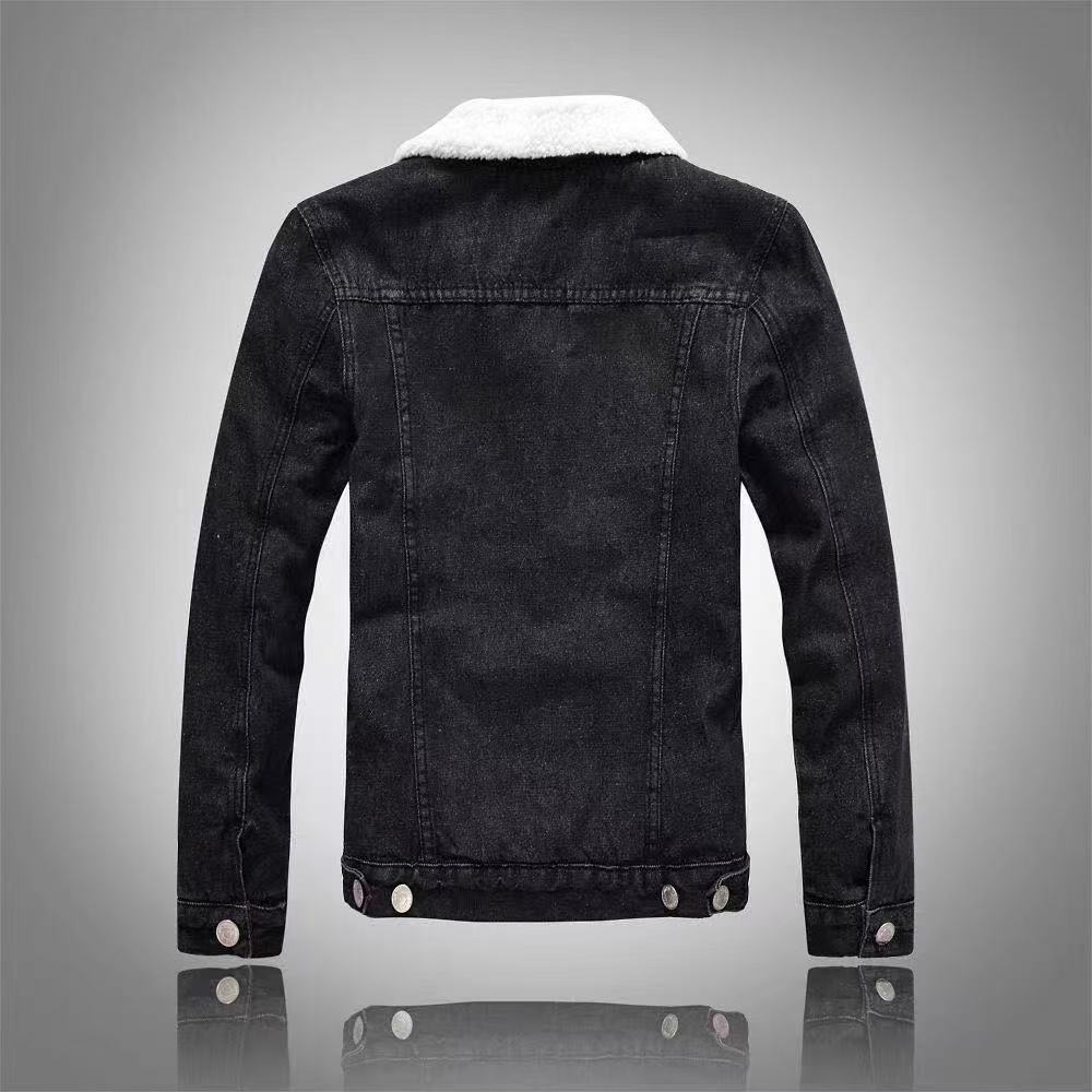 Autumn Winter Men's Fleece Lin – Mens Fashion Denim Jacket recenzja i cena
