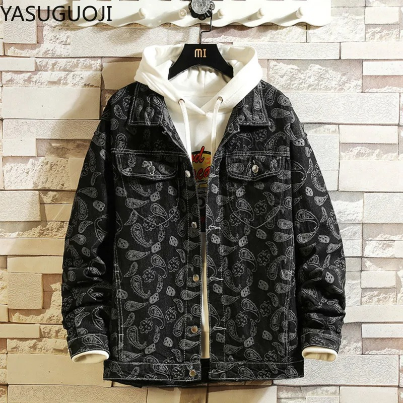 New 2025 Spring Japanese Vinta – Mens Fashion Denim Jacket recenzja i cena
