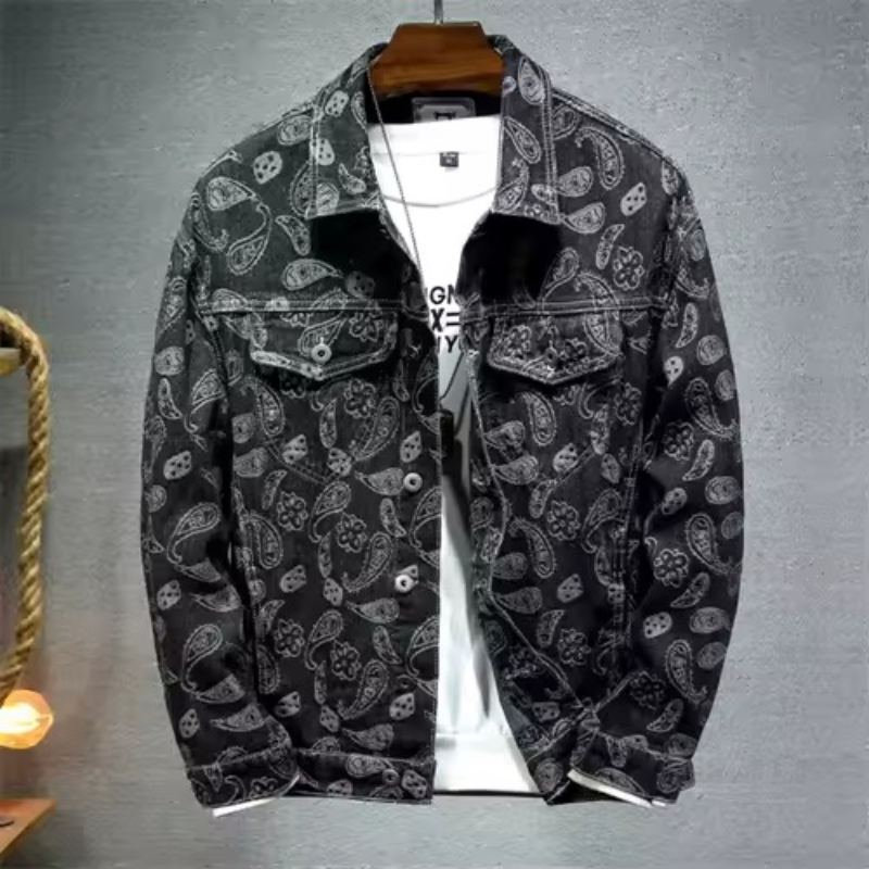 New 2025 Spring Japanese Vinta – Mens Fashion Denim Jacket recenzja i cena