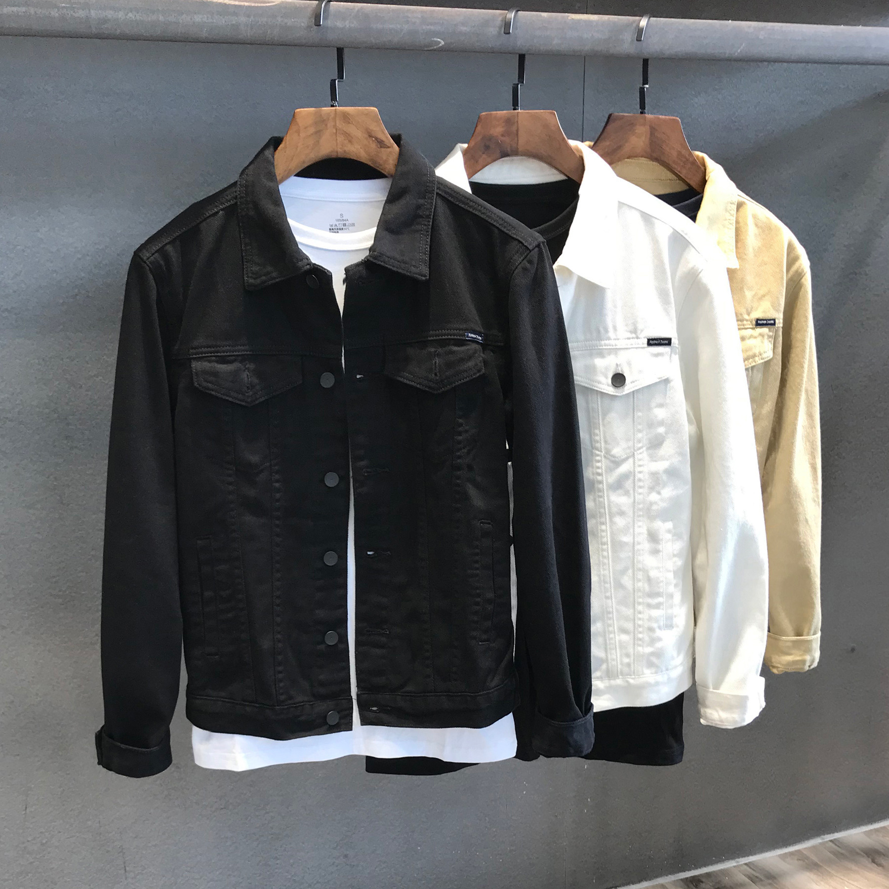 Spring Autumn Men's Denim Jack – Mens Fashion Denim Jacket recenzja i cena