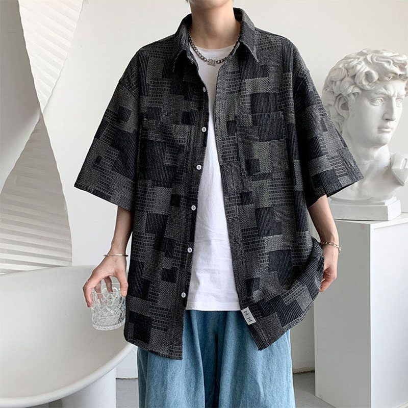 Men's Short Sleeve Denim Shirt – Mens Fashion Denim Jacket recenzja i cena