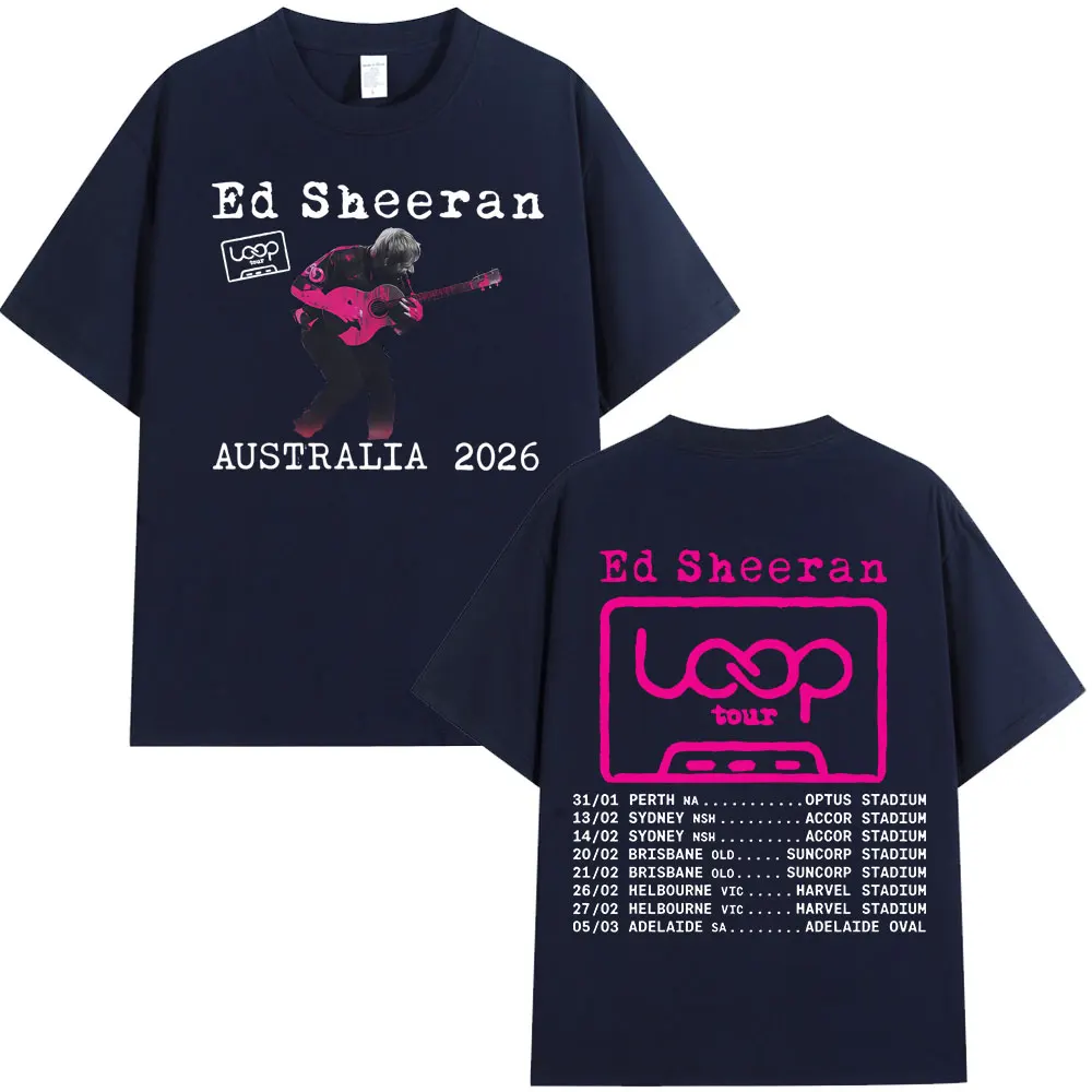 Ed Sheeran Loop Tour Australia – Men'S Fashion Oversized T Shirt recenzja i cena